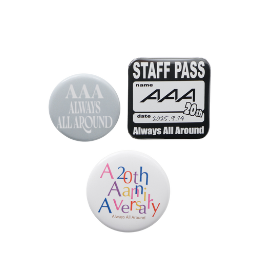 AAA20th缶バッチセット