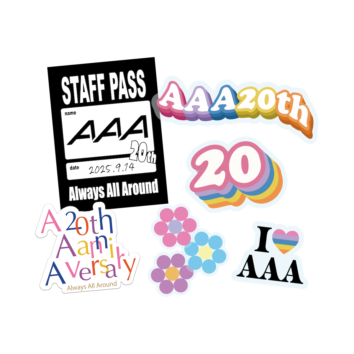 AAA20thステッカーセット